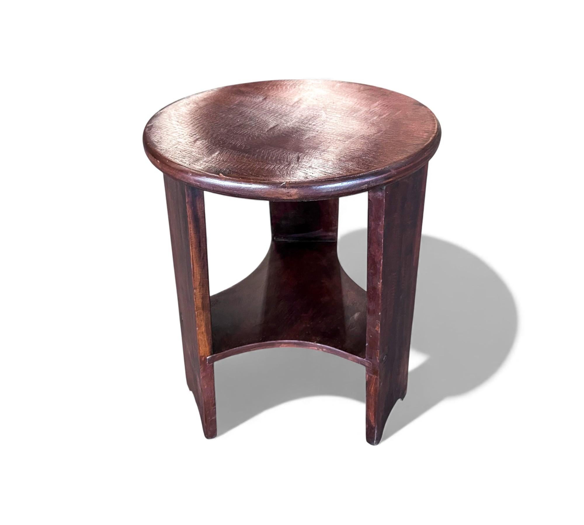 Taburete Redondo Brasileño de Tres Patas Moderno de Mitad de Siglo en Madera Dura, Cimo en venta 2