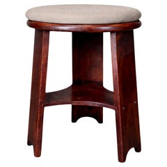 Brazilian Mid-Century Modern Three Legged Round Stool in Hardwood, Cimo