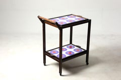 Brazilian Mid-Century Modern Tiled Tea-Cart with Removable Trays, Brazil, 1960s