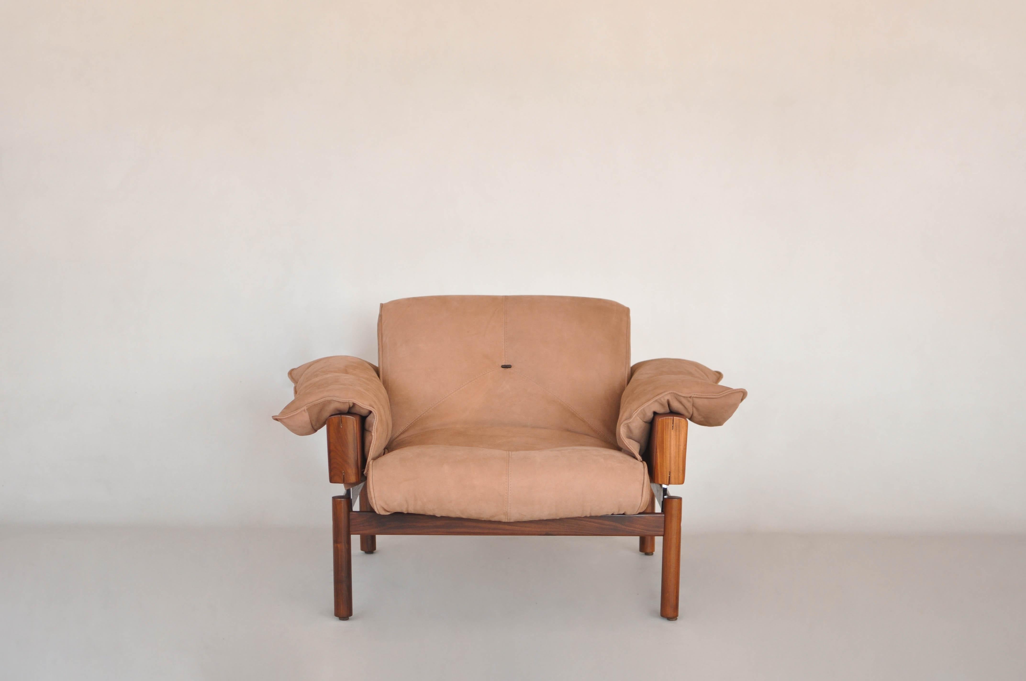 Mid-Century Modern Brazilian Mid-Century Pair of Armchairs MP-13 by Percival Lafer, c. 1960 For Sale