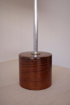 Brazilian Mid-Century Rosewood and aluminium Table Lamp