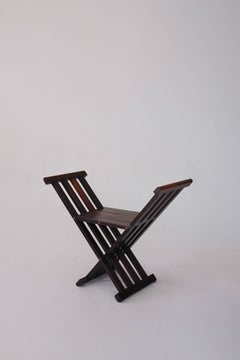 Brazilian Mid-Century Rosewood Foldable Bench