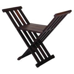 Brazilian Mid-Century Rosewood Foldable Bench