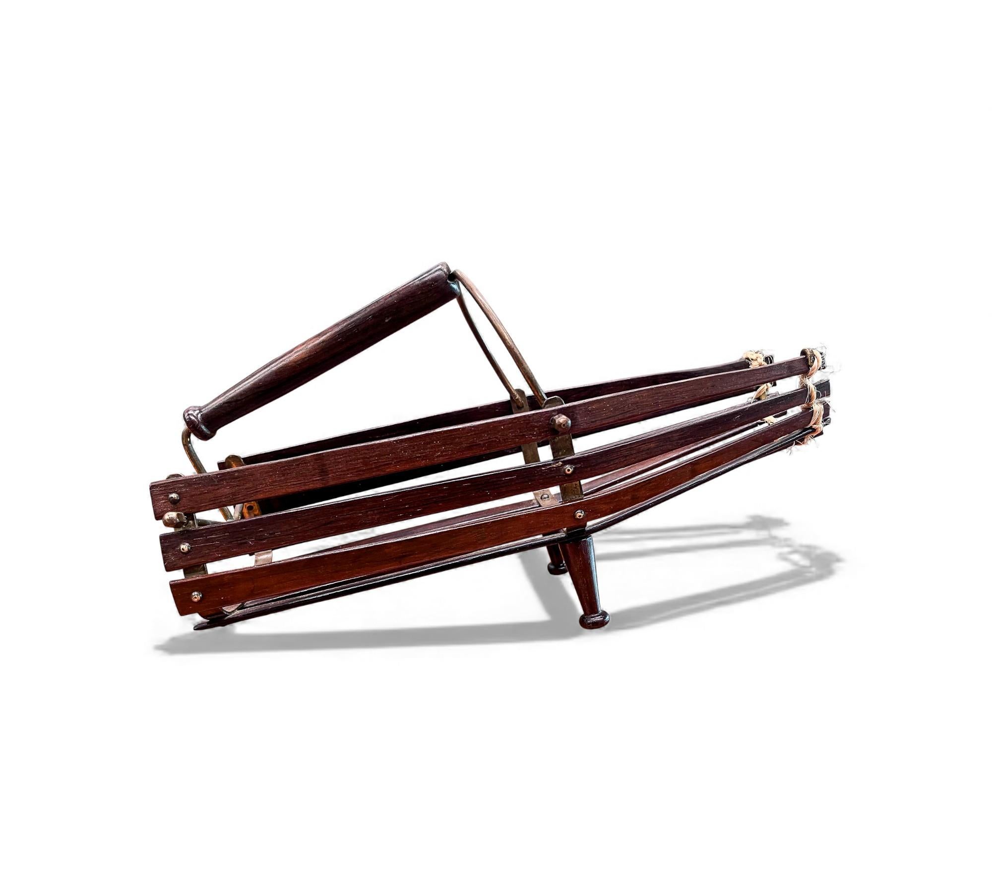 Brasilianischer Weinhalter aus der Mitte des Jahrhunderts aus Hartholz und Metall, Unbekannt, 1960er Jahre im Angebot 7