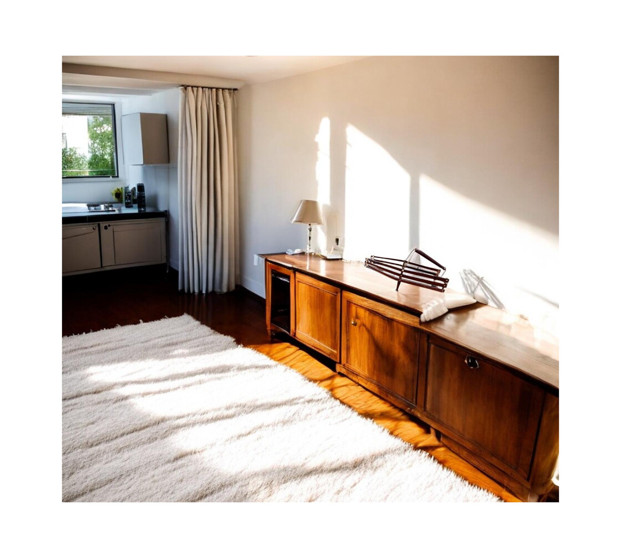 Brasilianischer Weinhalter aus der Mitte des Jahrhunderts aus Hartholz und Metall, Unbekannt, 1960er Jahre im Angebot 8