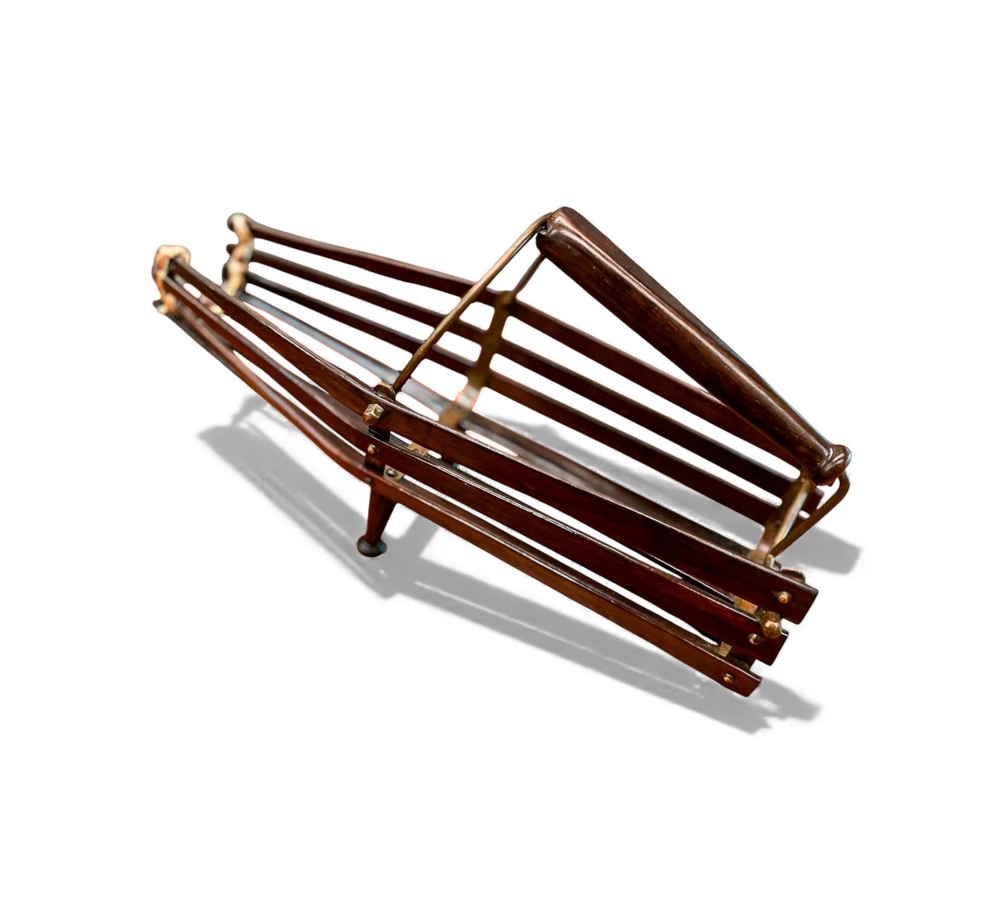 Brasilianischer Weinhalter aus der Mitte des Jahrhunderts aus Hartholz und Metall, Unbekannt, 1960er Jahre im Angebot 2