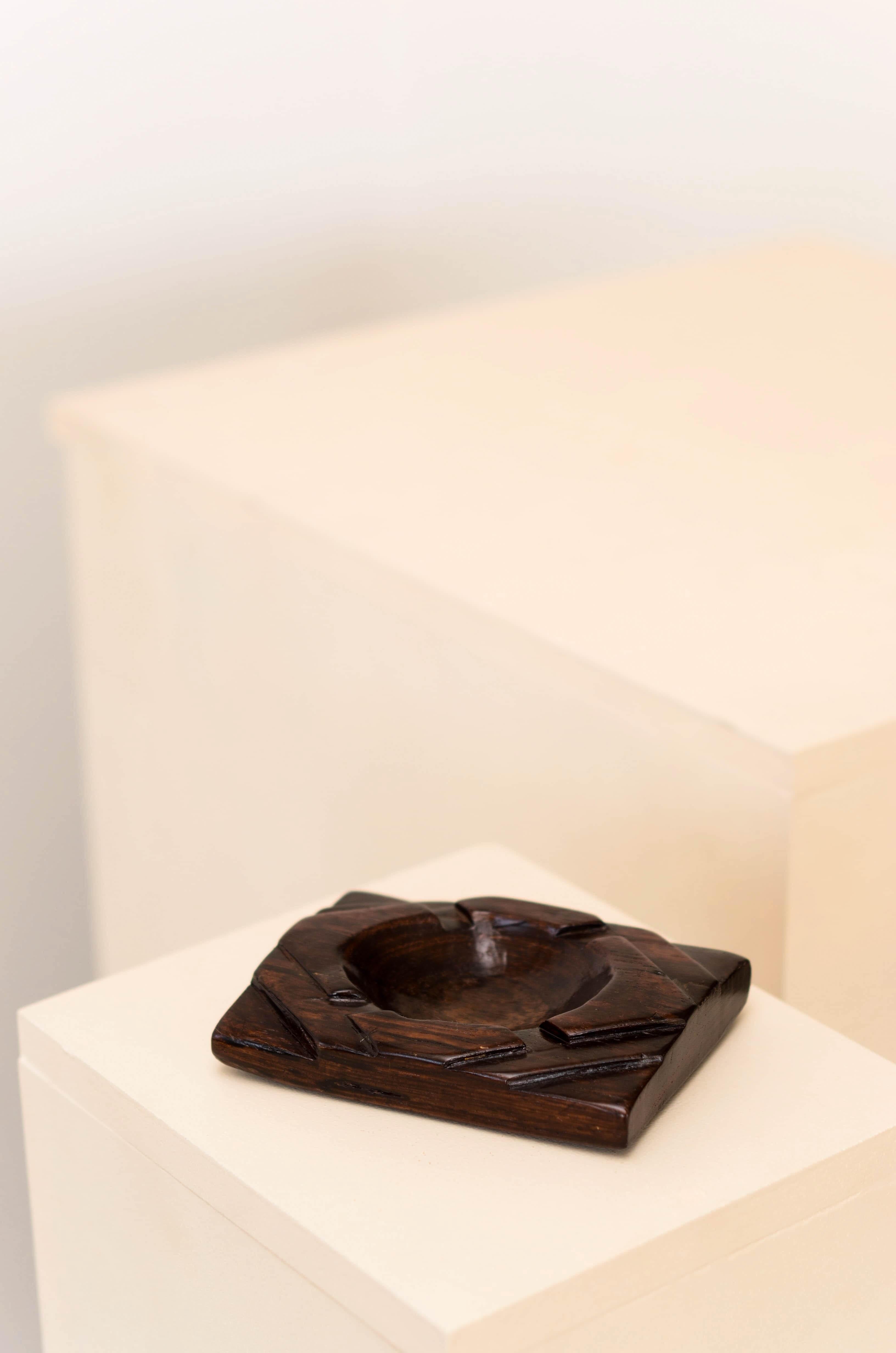 Mid-Century Modern Brazilian Midcentury Ashtray in Rosewood, c. 1970 For Sale