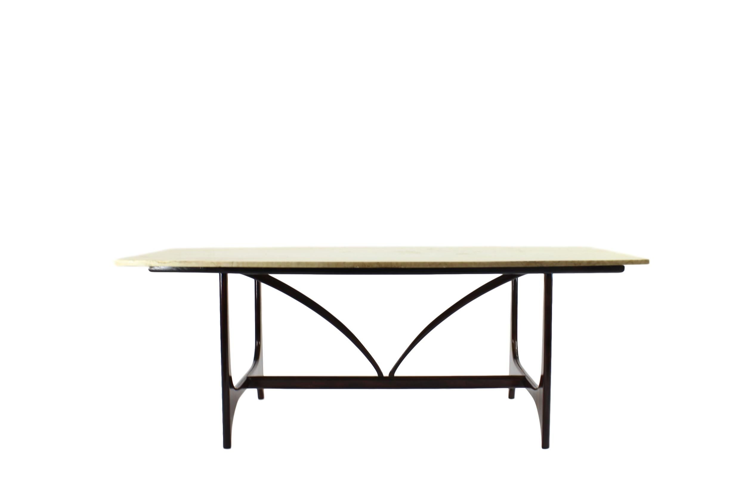 Mid-Century Modern Brazilian Midcentury Brasilia Table in Rosewood Attributed to Joaquim Tenreiro For Sale