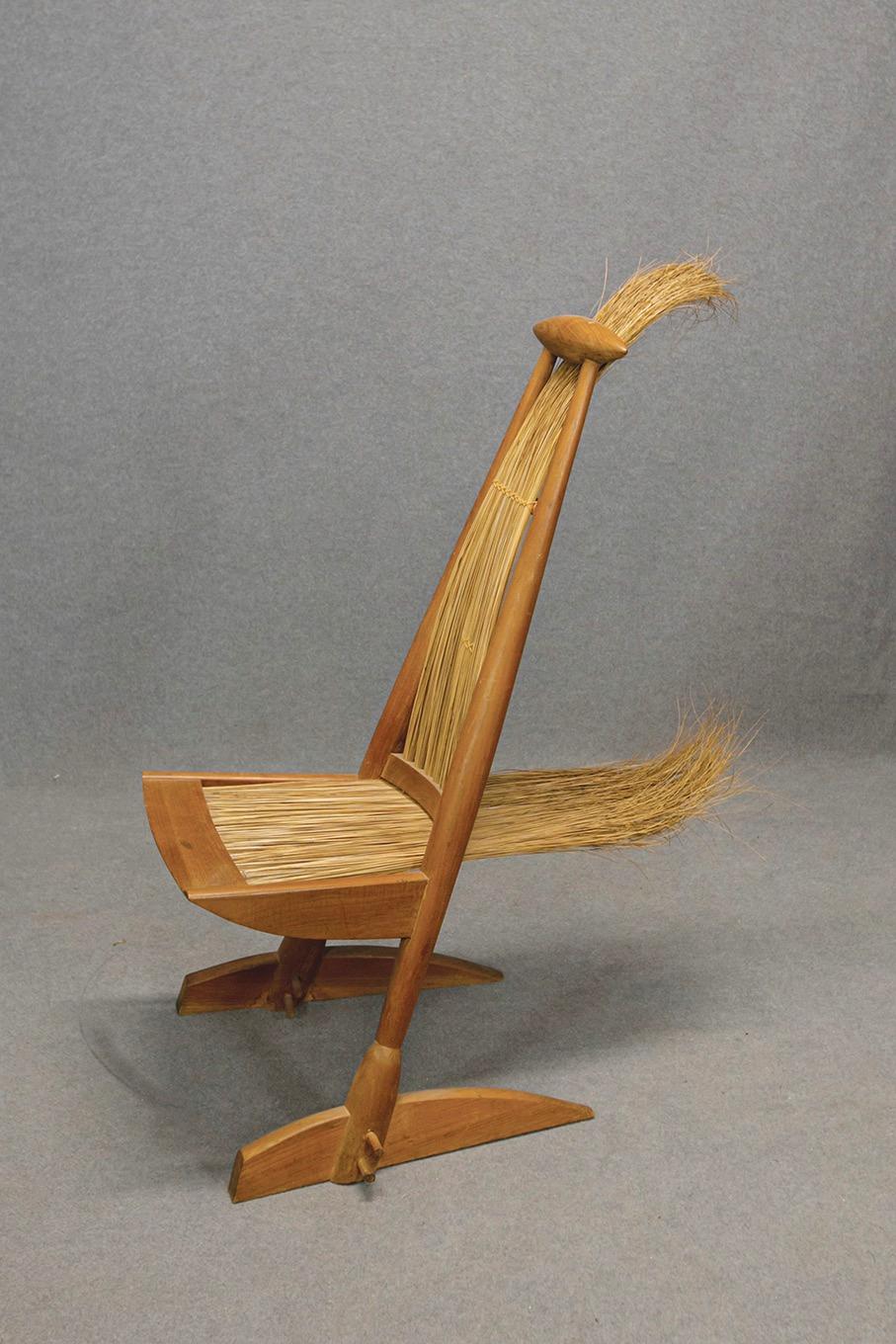 Mid-Century Modern Brazilian Midcentury Chair in Cherrywood and Essaywood, 1950s