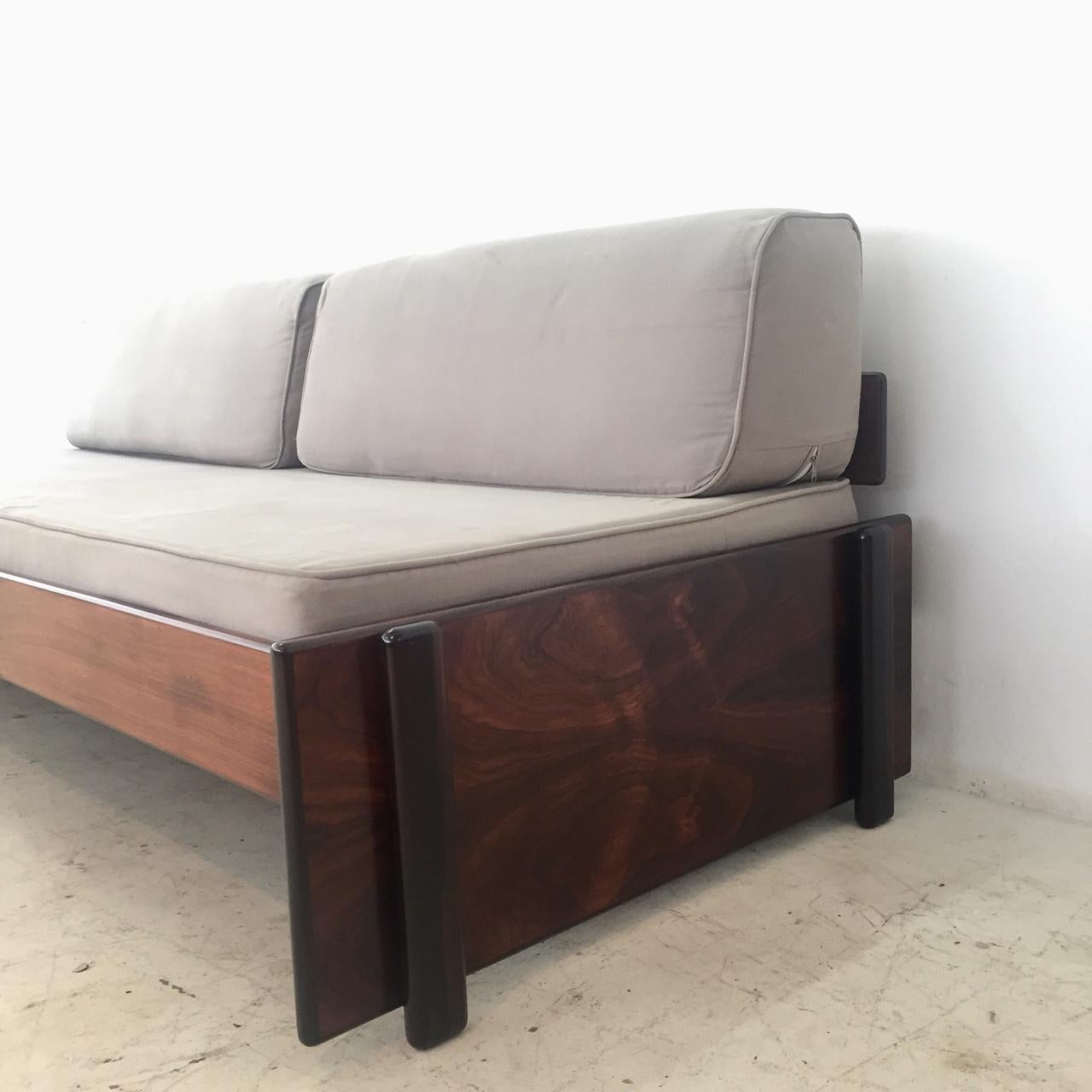 20th Century Brazilian Midcentury, Daybed in Rosewood, Celina Zilberberg, circa 1950