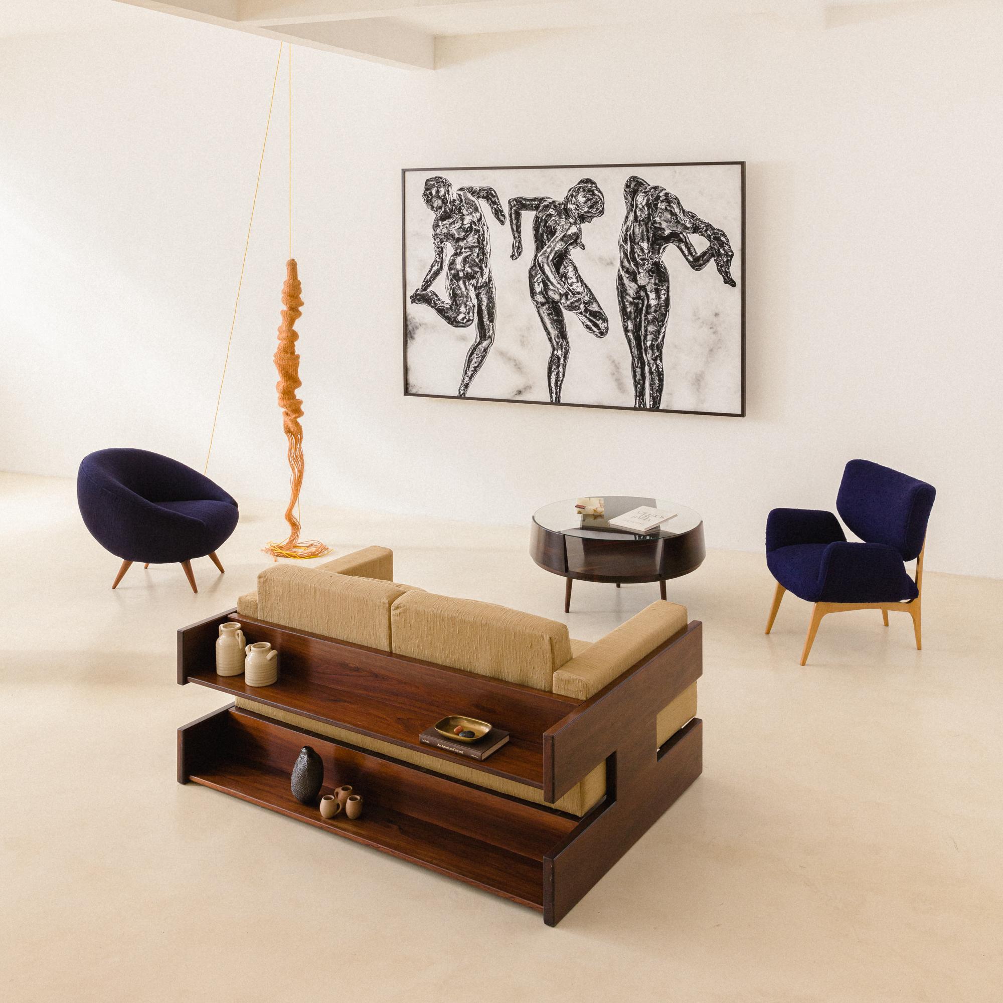 Brasilianisches Midcentury-Design, Esszimmerstühle aus Caviuna und Schilfrohr, 1950er Jahre im Angebot 13