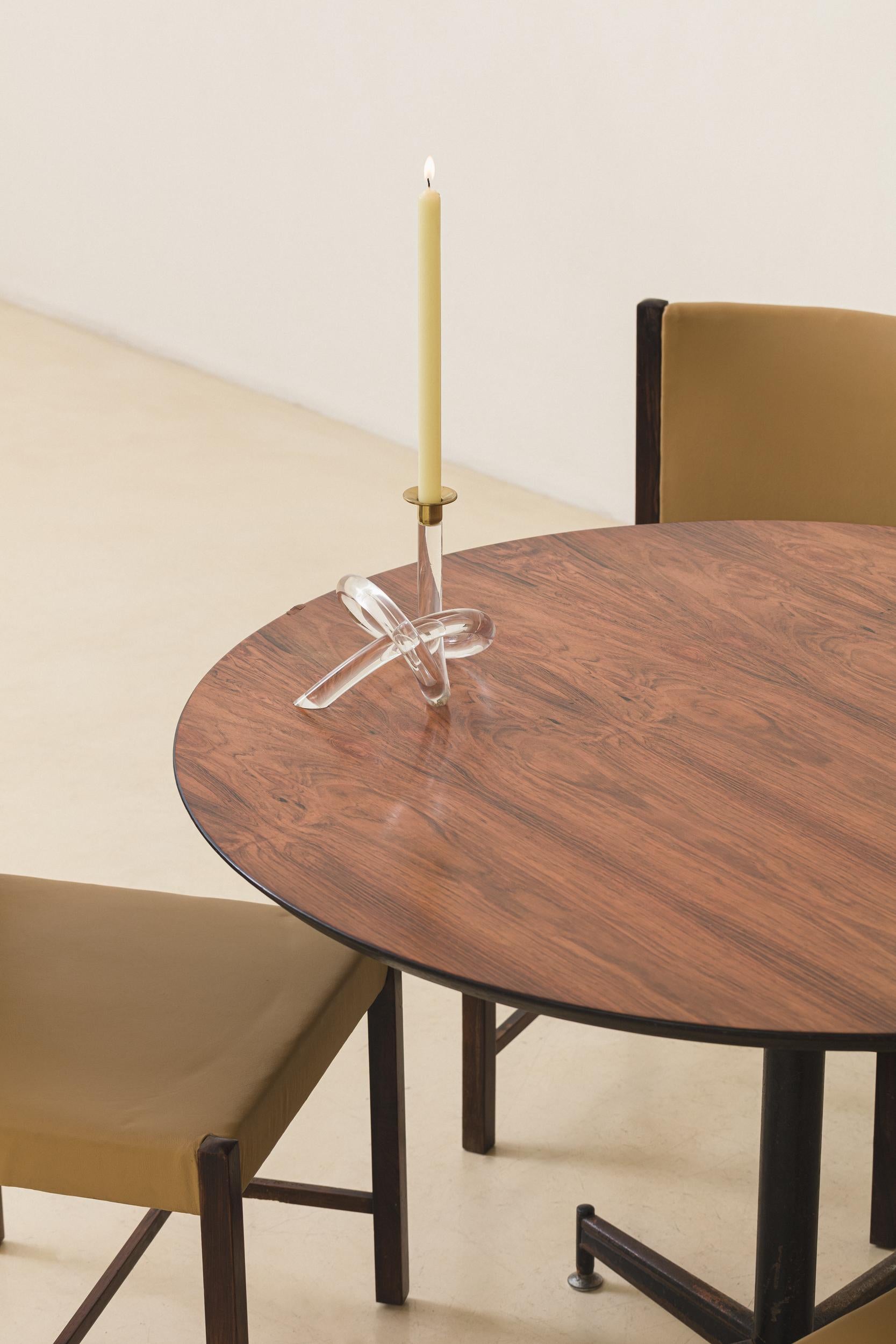 Brésilien Table de salle à manger brésilienne du milieu du siècle en bois de rose, designer inconnu, années 1960 en vente