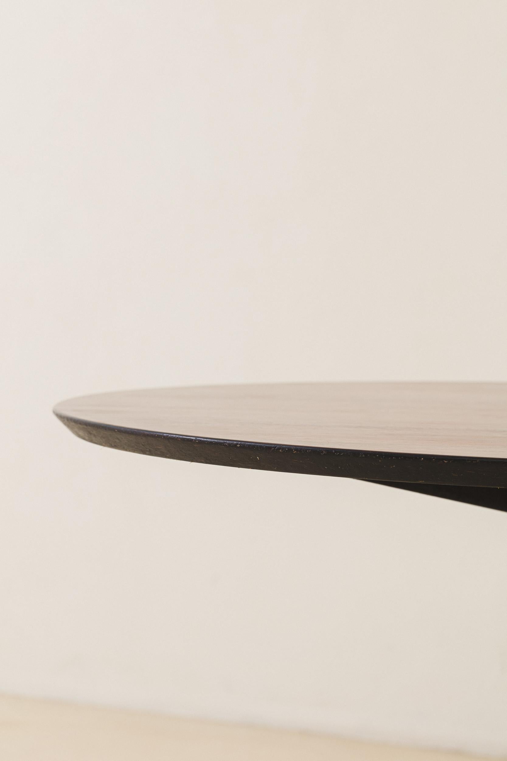 Métal Table de salle à manger brésilienne du milieu du siècle en bois de rose, designer inconnu, années 1960 en vente