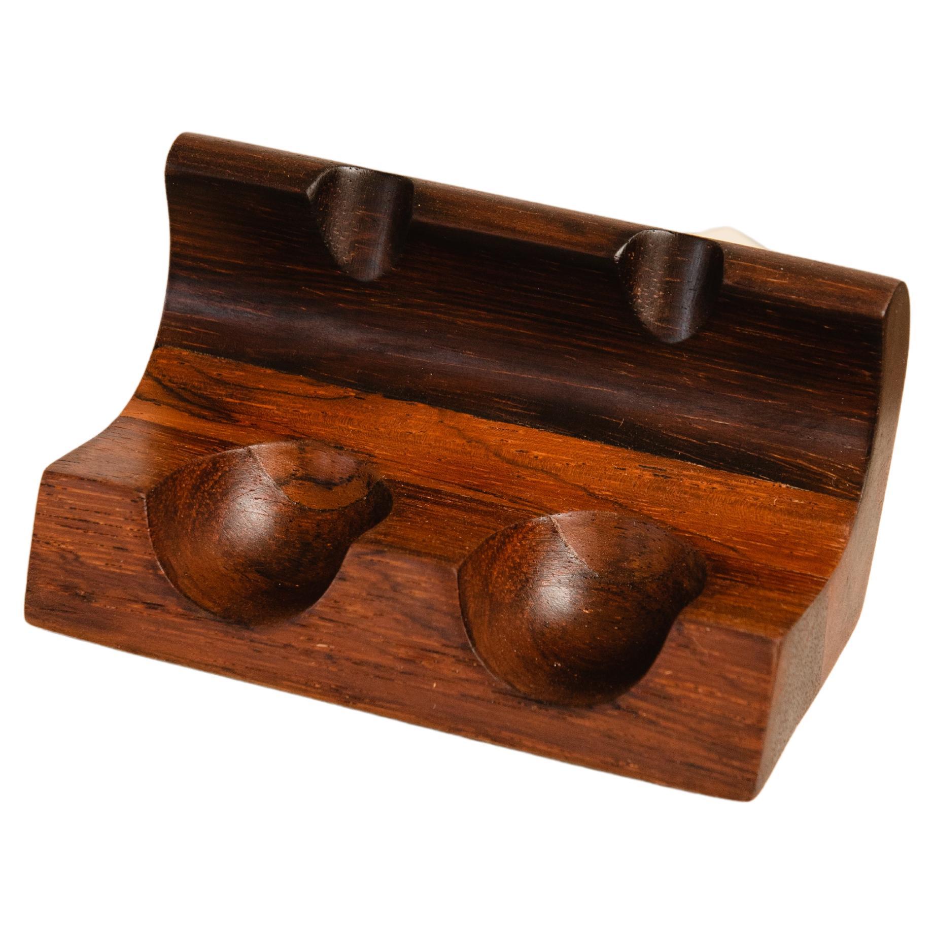Brazilian Midcentury Pipe Holder in Rosewood by Jean Gillon for WoodArt For Sale