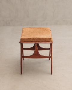 Midcentury brasiliano - Sérgio Rodrigues Oca: raro sgabello Paola del 1956 in legno massiccio