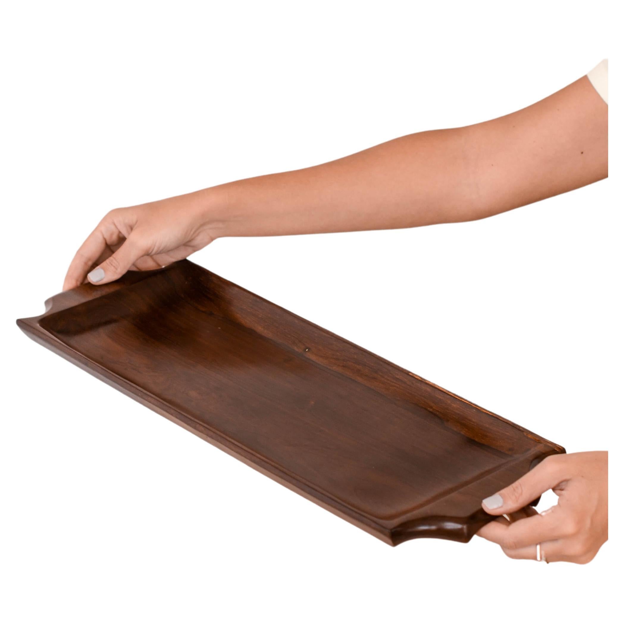 Brazilian Midcentury Serving Tray in Rosewood, c. 1970 For Sale