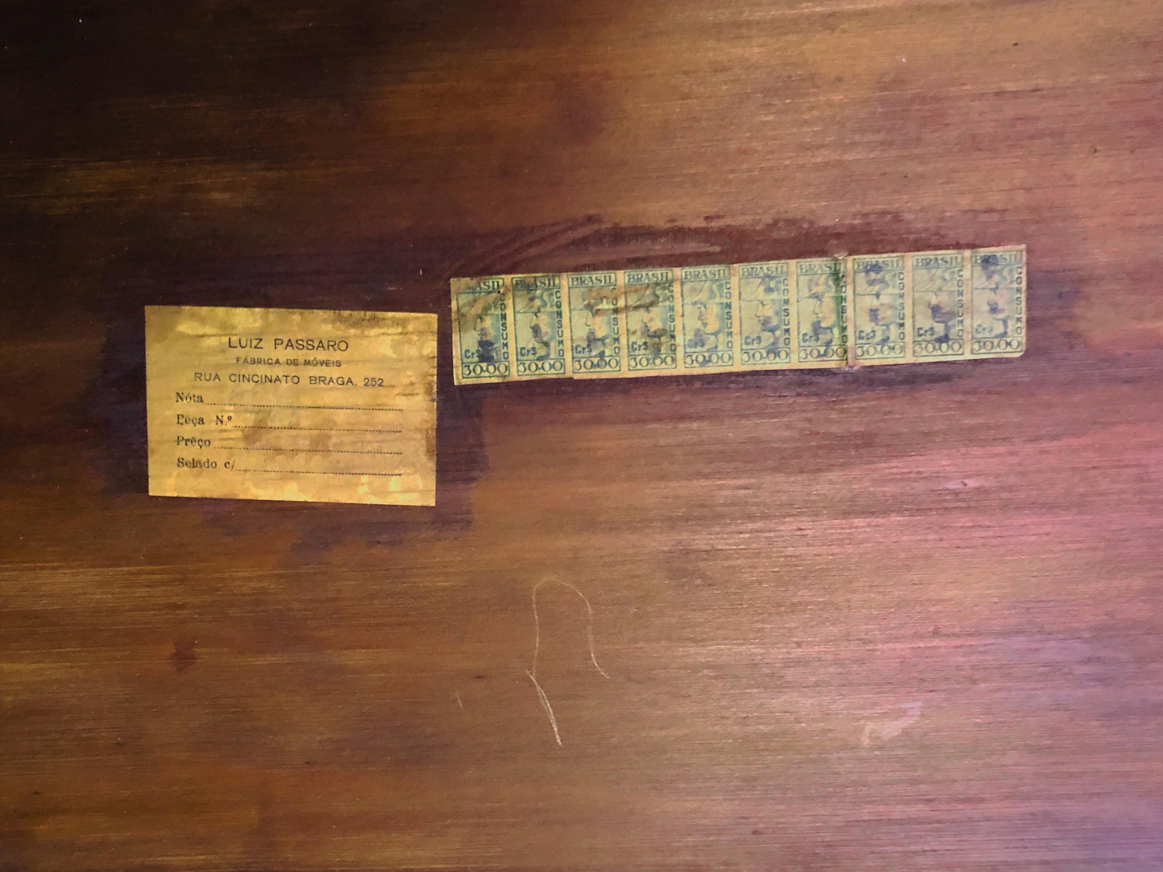 Brazilian Midcentury side table designed by Branco & Preto; Brazil 1950s en venta 1