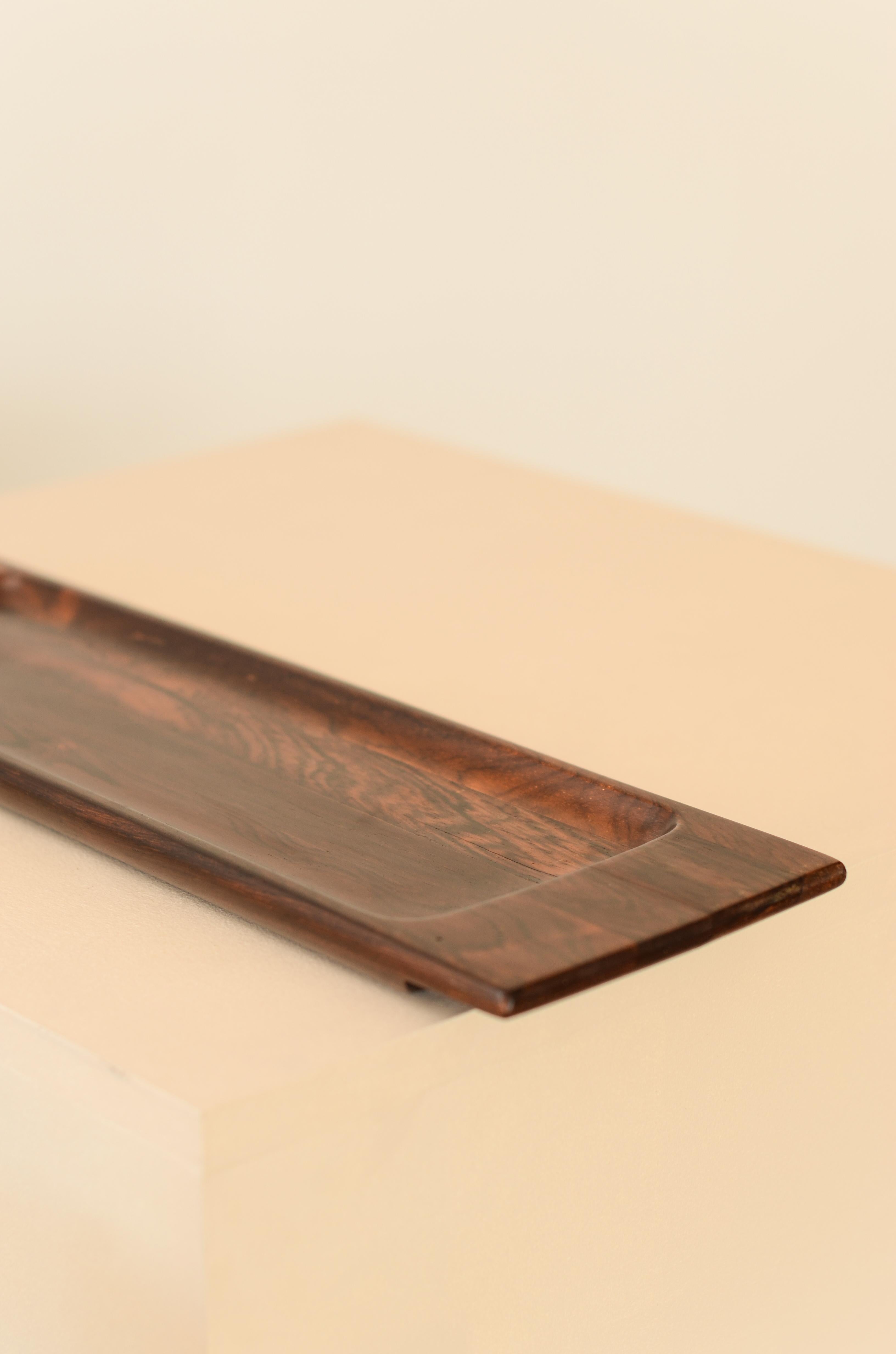 Mid-Century Modern Brazilian Midcentury Tray #701 in Rosewood by Jean Gillon for WoodArt For Sale