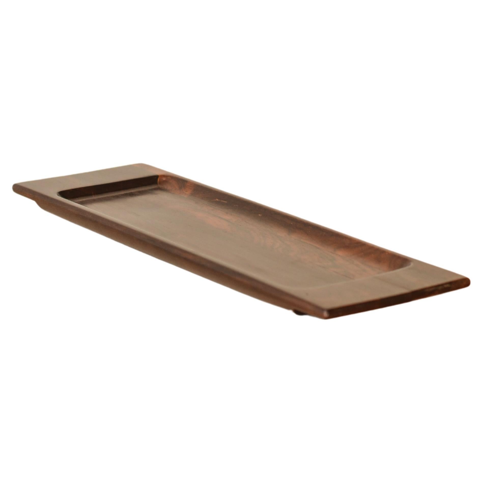 Brazilian Midcentury Tray #701 in Rosewood by Jean Gillon for WoodArt For Sale
