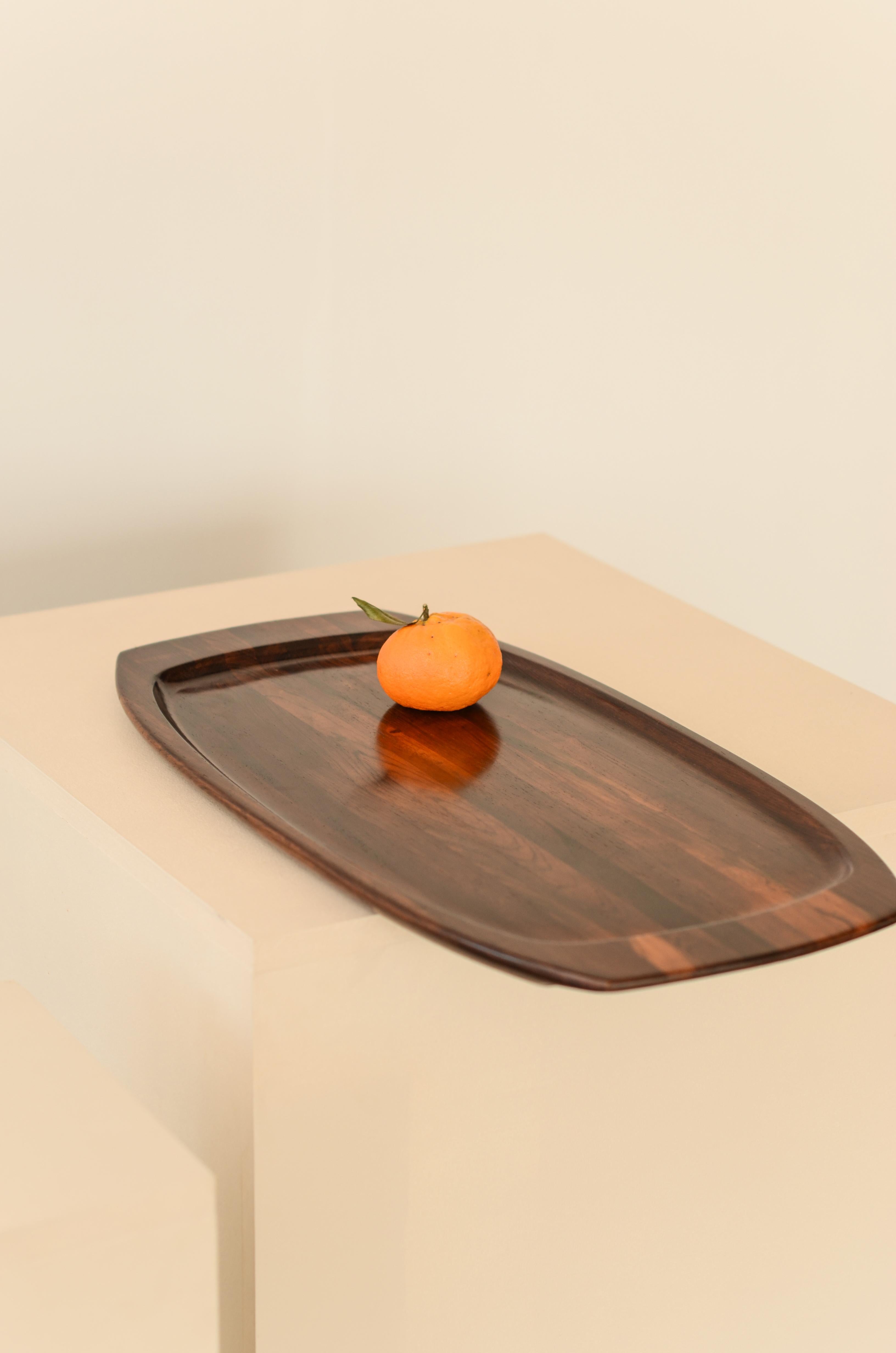 Mid-Century Modern Brazilian Midcentury Tray #732 in Noble Wood by WoodArt For Sale
