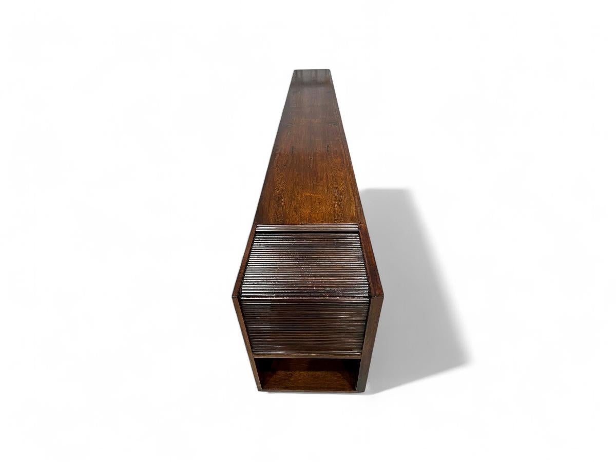 Brazilian Modern 11.5” Credenza in Hardwood by Carlo Hauner, Brazil, 1950's 10
