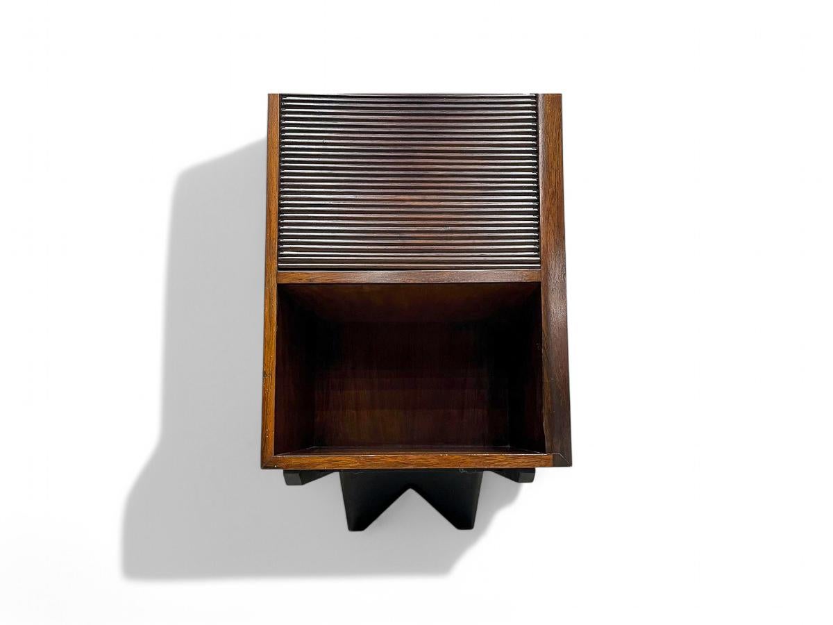 Brazilian Modern 11.5” Credenza in Hardwood by Carlo Hauner, Brazil, 1950's 11