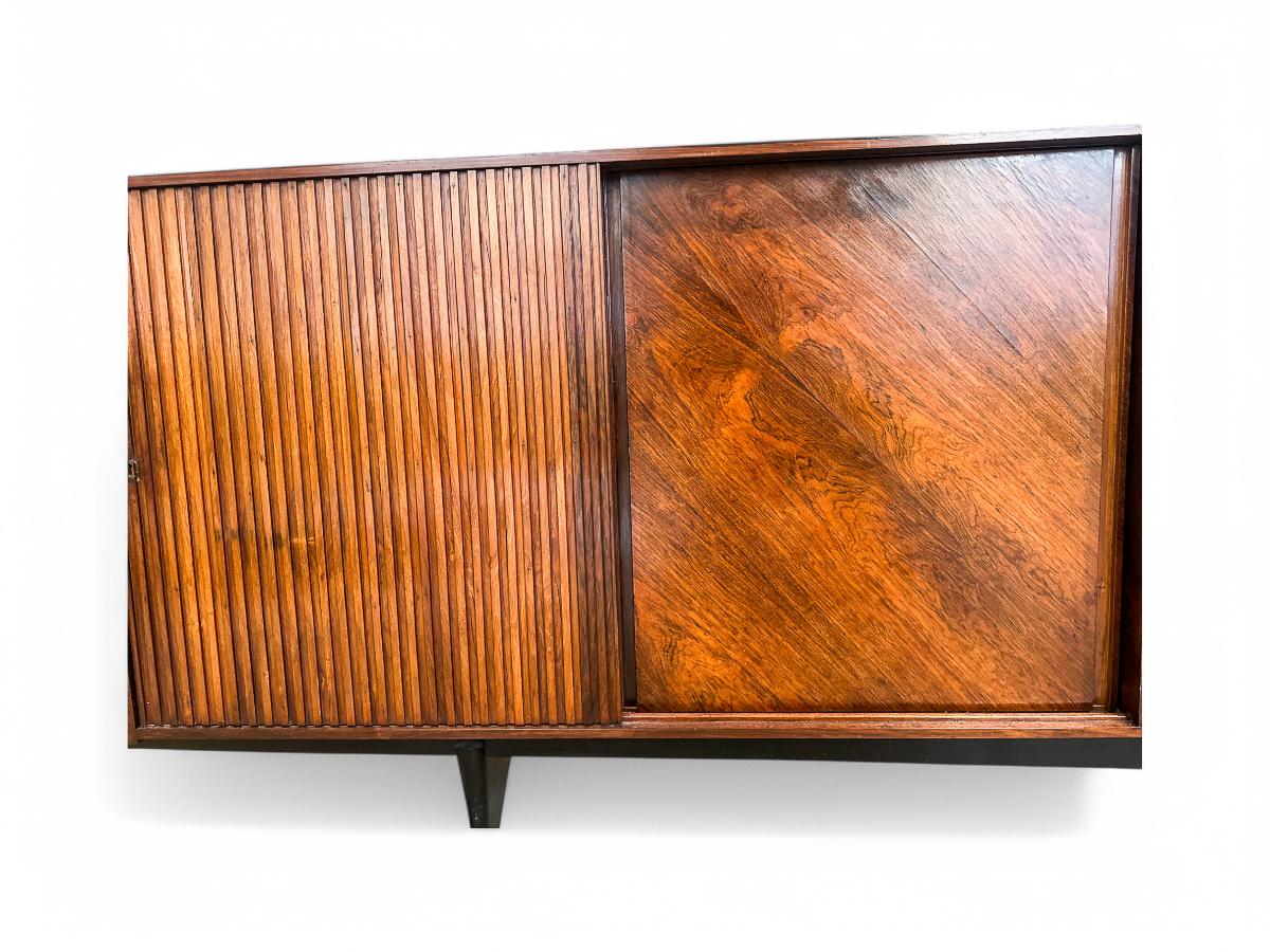 Brazilian Modern 11.5” Credenza in Hardwood by Carlo Hauner, Brazil, 1950's 7