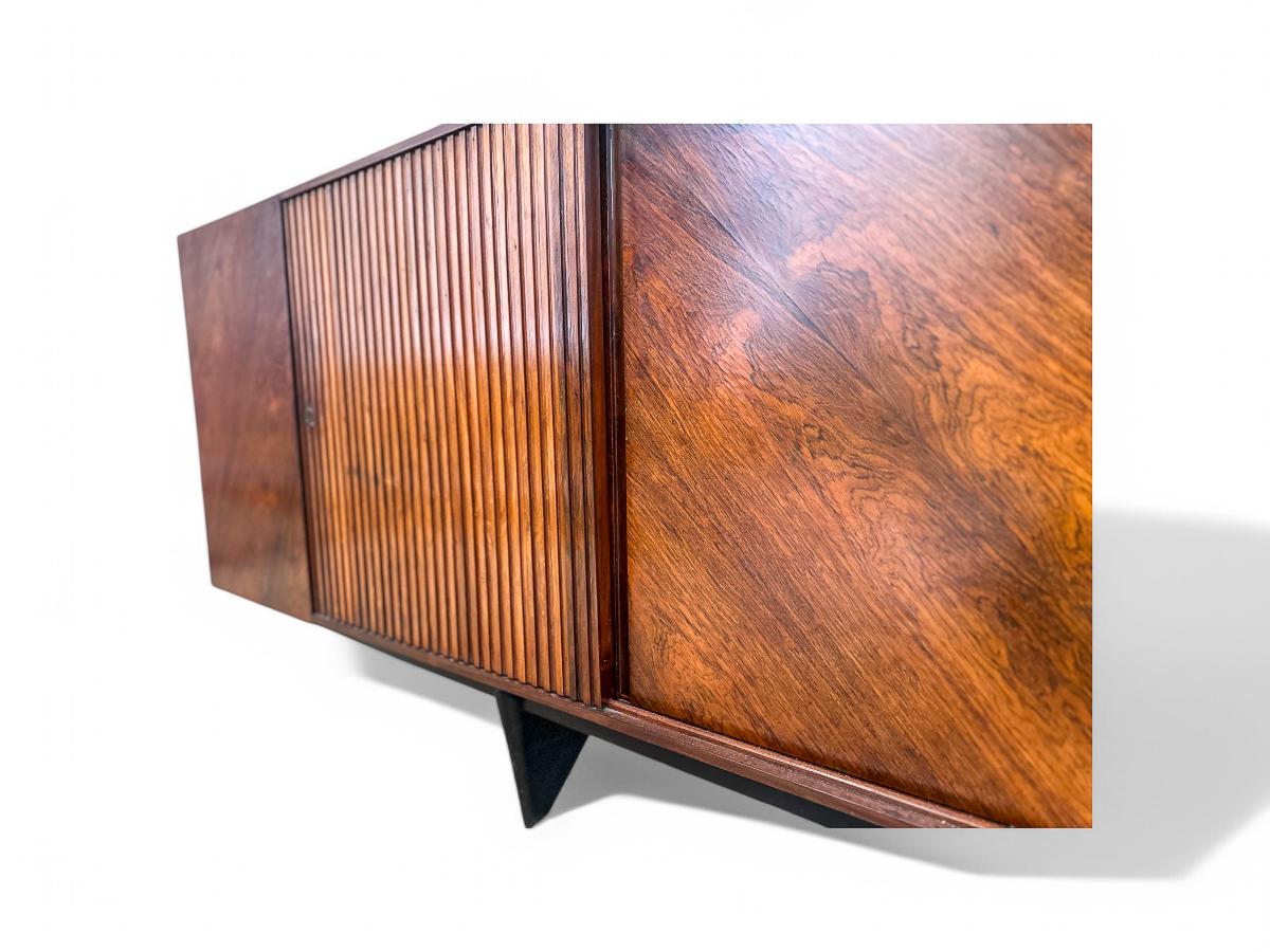 Brazilian Modern 11.5” Credenza in Hardwood by Carlo Hauner, Brazil, 1950's 13