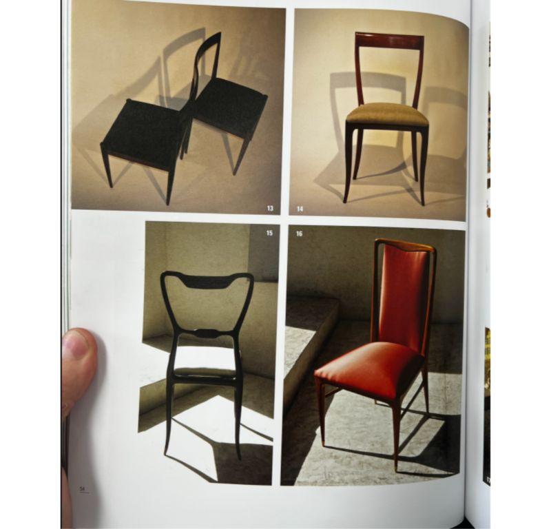 Brazilian Modern 4 Chair Set in Hardwood & Blue Fabric by G. Scapinelli, Brazi For Sale 6