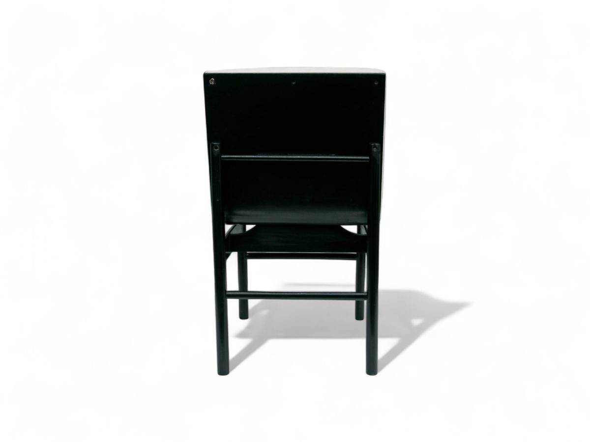Mid-Century Modern Brazilian Modern 6 Chair Set in Off White Velvet & Ebony Hardwood Novo Rumo 1960 For Sale