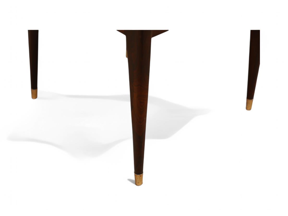 Tessuto Set di 8 sedie moderne brasiliane in legno duro e tessuto, Giuseppe Scapinelli, 1950 ca. in vendita