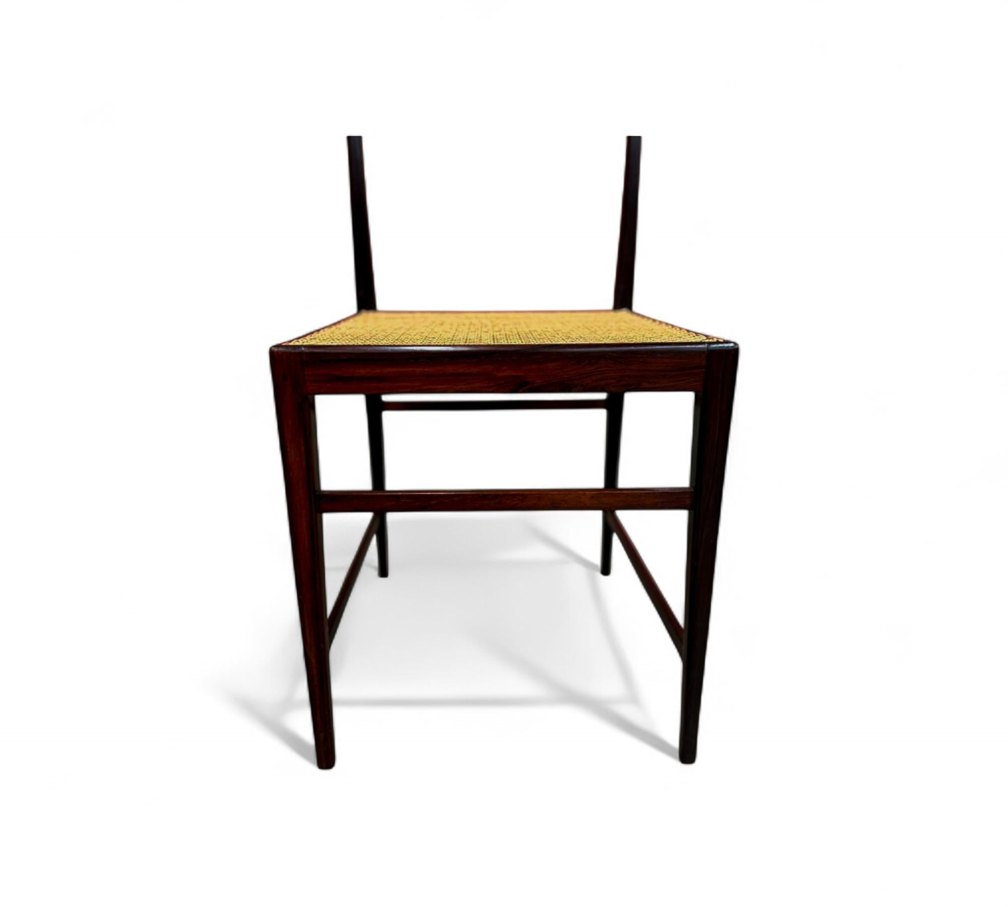 Chaise d'appoint moderne brésilienne en bois dur et cannage, Joaquim Tenreiro, années 1950 en vente 7