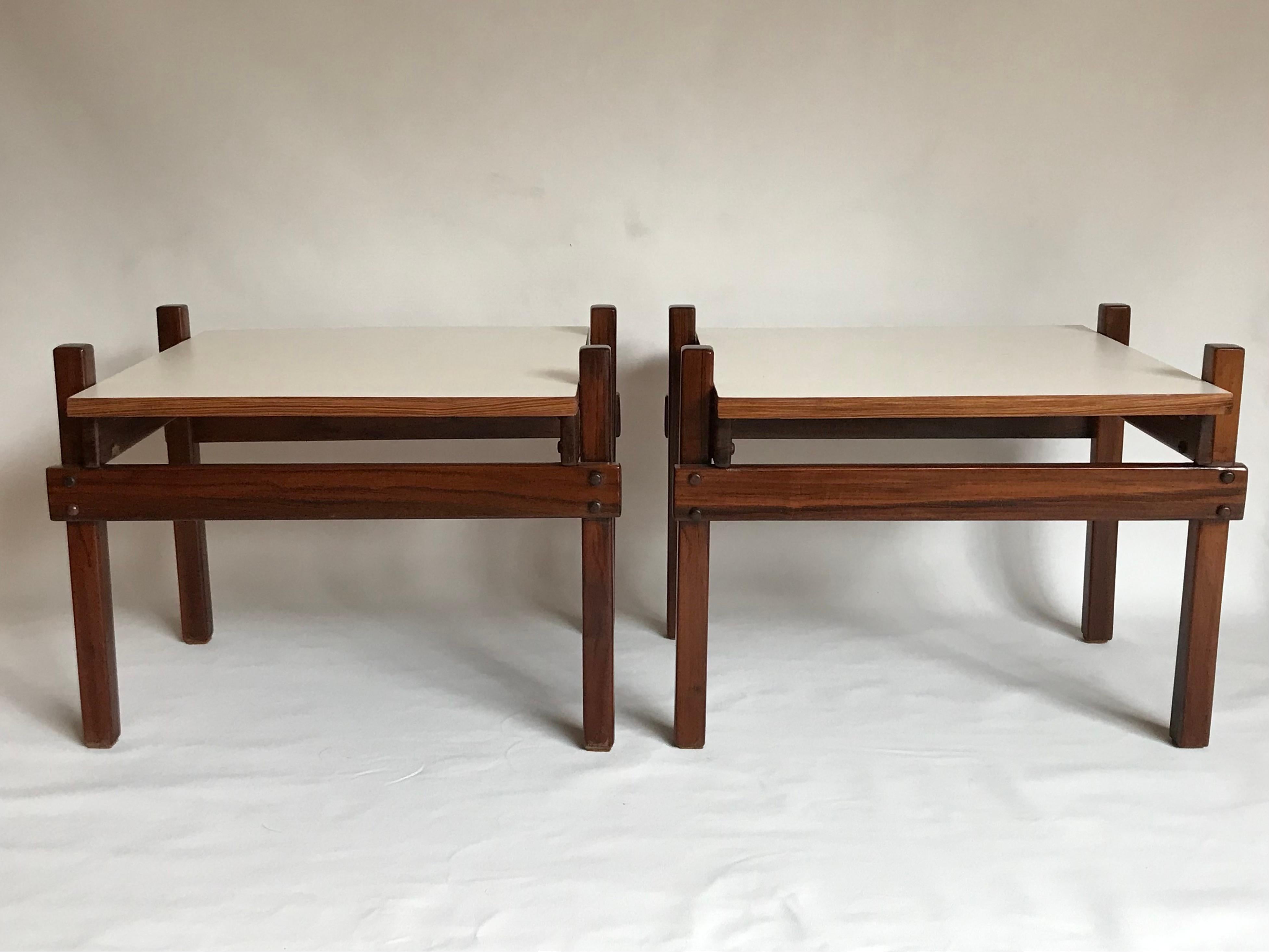 Mid-Century Modern Brazilian Modern Architectural Jacaranda Tables