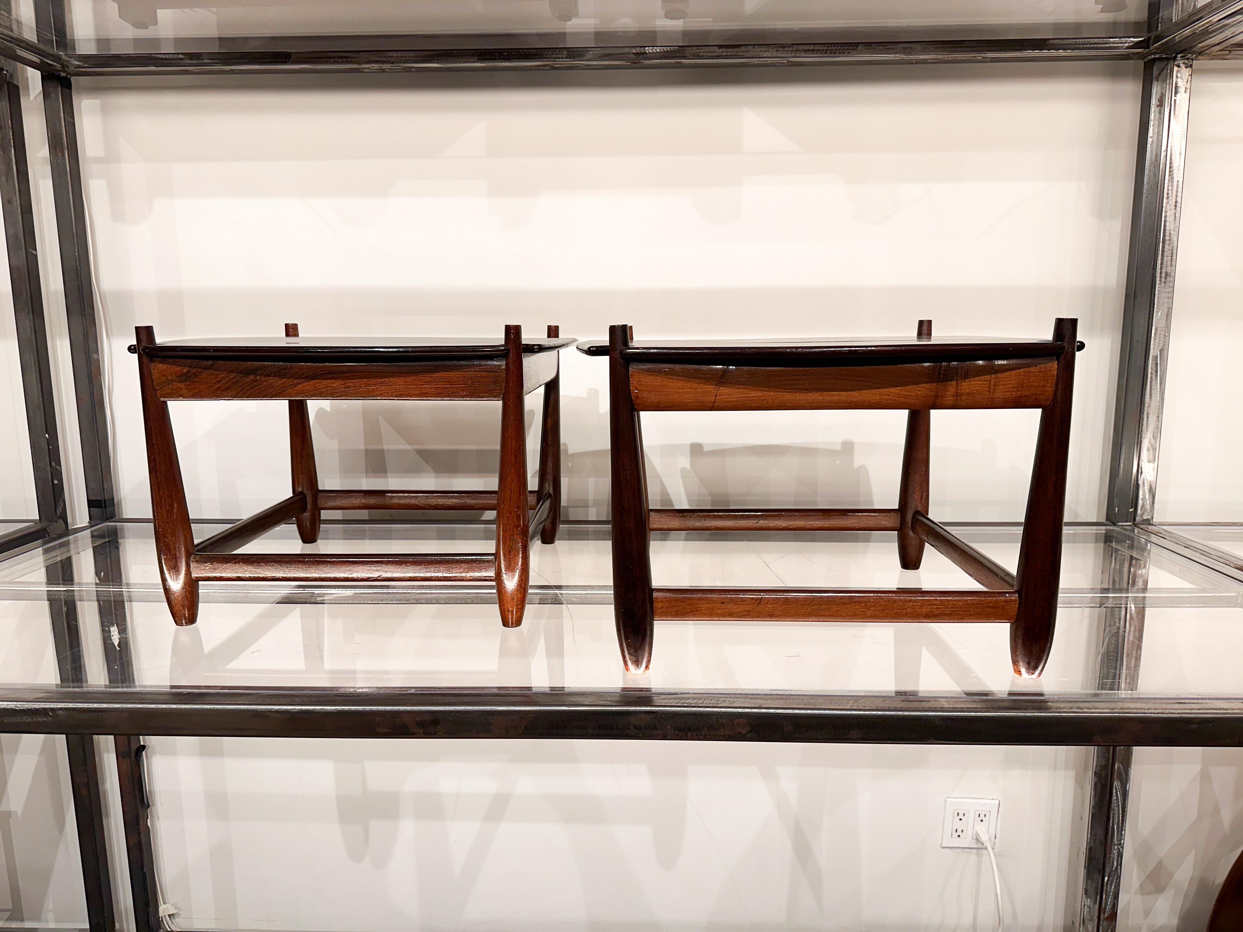 Brazilian Modern “Arimelo” Side Tables in Hardwood, Sergio Rodrigues, 1958   For Sale 2