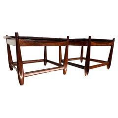 Brazilian Modern “Arimelo” Side Tables in Hardwood, Sergio Rodrigues, 1958  