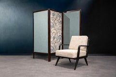 Brasilianischer Moderner Sessel aus Hartholz und Boucle, Unknown, Brasilien, 1960er Jahre