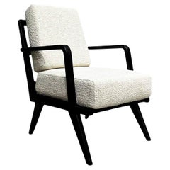 Fauteuil moderne brésilien en bois dur et bouclette, Unknown, Brésil, années 1960