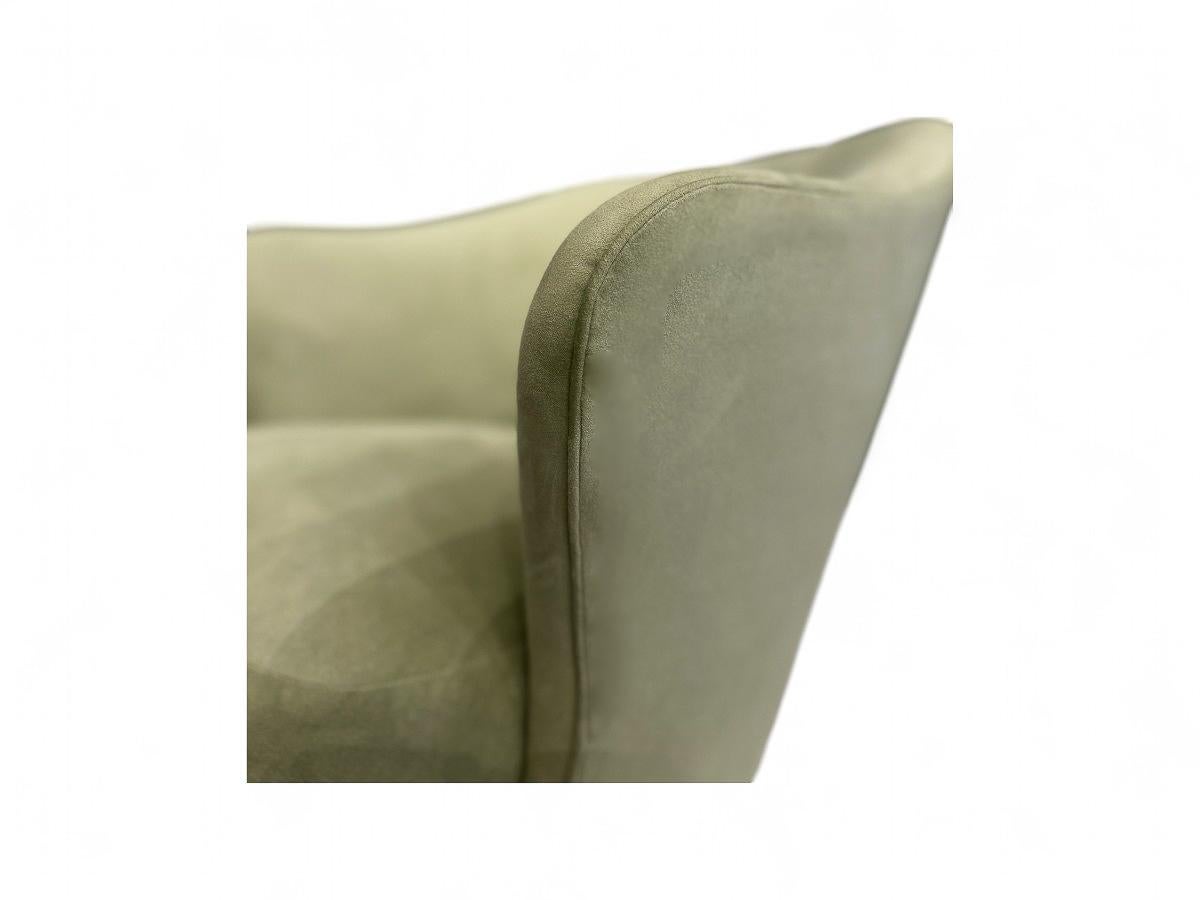 Woodwork Brazilian Modern Armchair in Hardwood & Ultrasuede, Att. Joaquim Tenreiro, 1960s For Sale