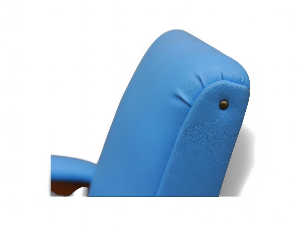 Brazilian Modern Armchair in Wood & Leatherette, Jose Zanine Caldas, 1950s For Sale 2