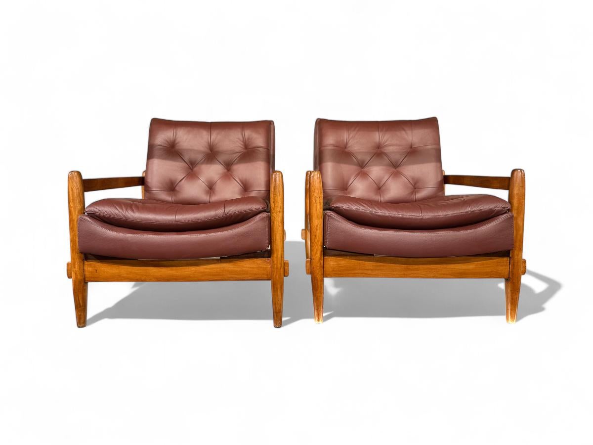 purple leather armchair