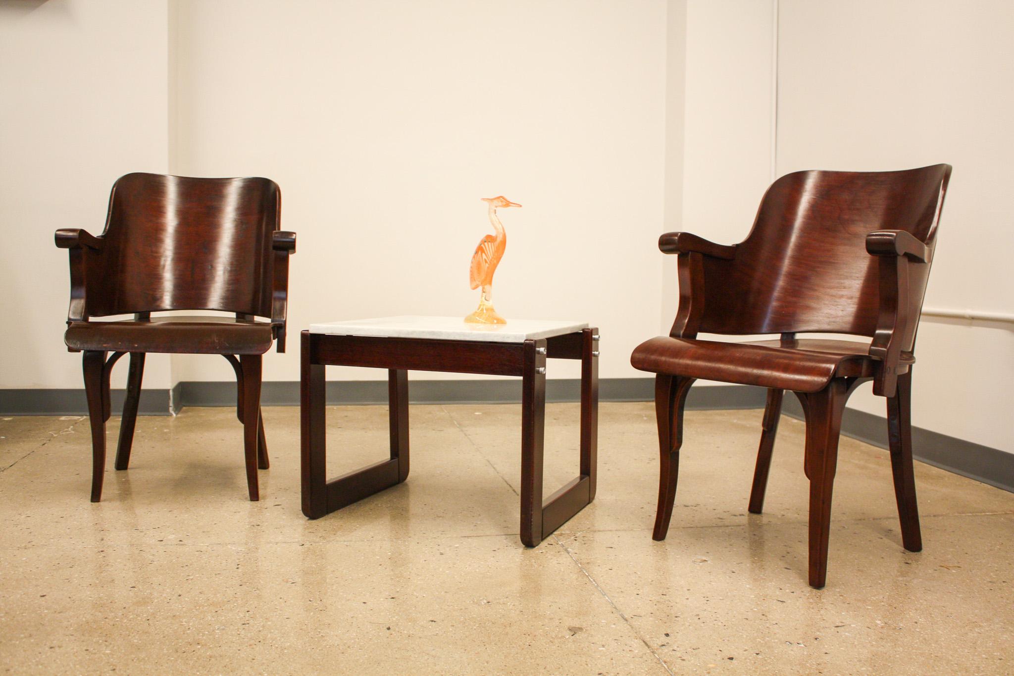 Brazilian Modern Armchairs in Brown Bentwood by Cimo, 1950, Brazil, Sealed 8