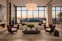 Brazilian Modern Armchairs in Hardwood, Burgundy Leather & Bouclé, Carlo Hauner