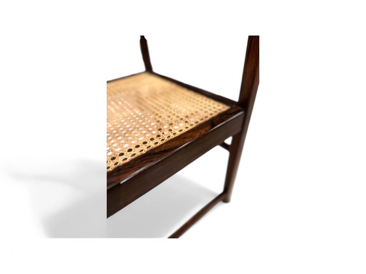 Brazilian Modern Armchairs in Hardwood & Caning, Unknown, Brazil, 1960s For Sale 3