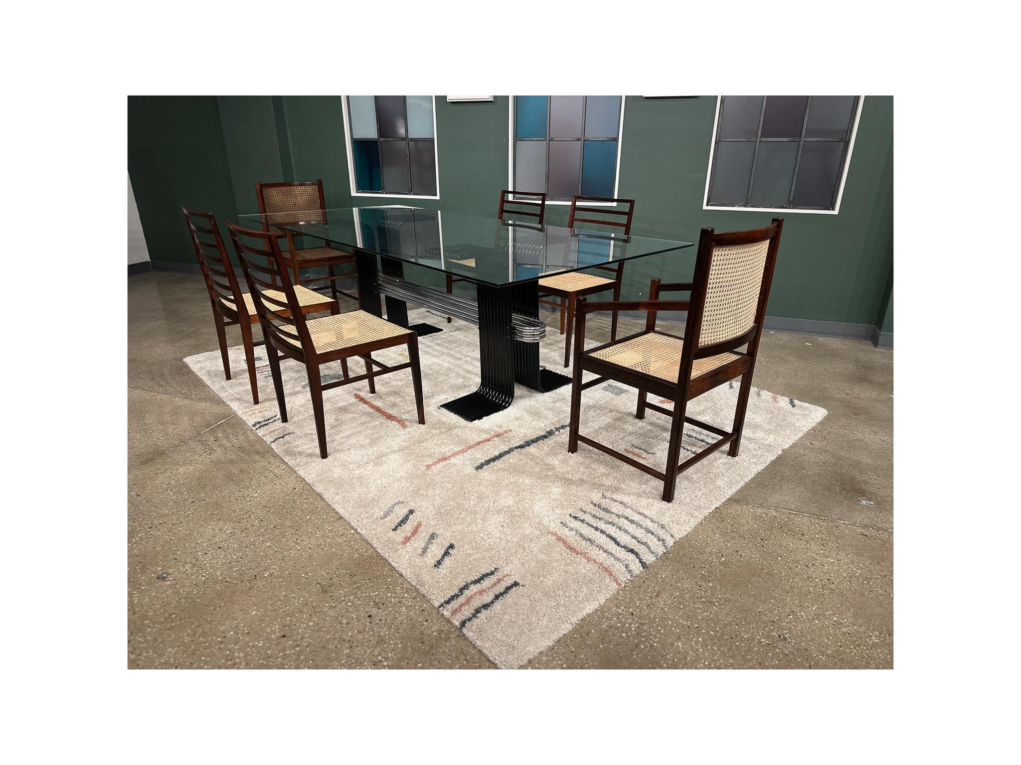 Brazilian Modern Armchairs in Hardwood & Caning, Unknown, Brazil, 1960s For Sale 3