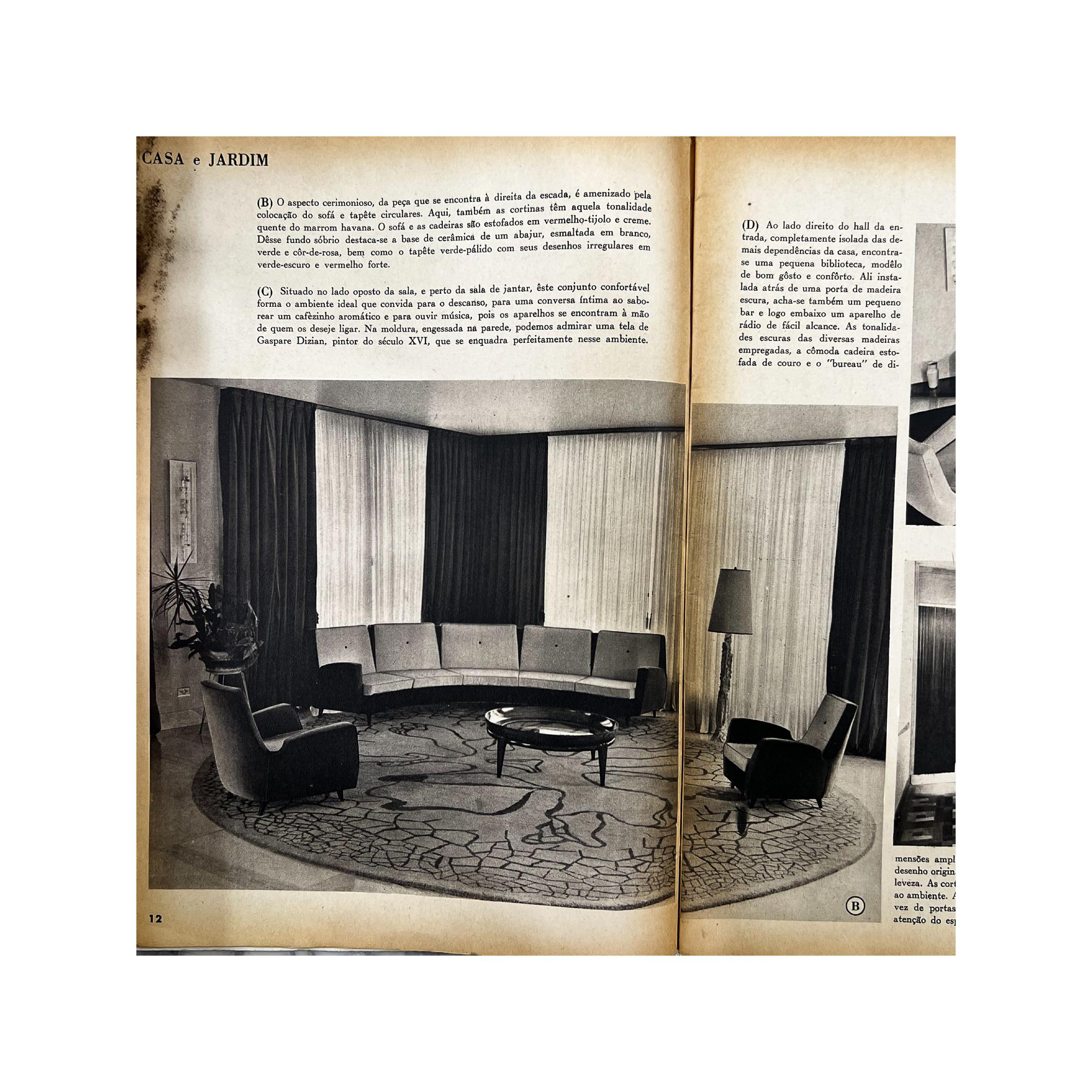 Fauteuils modernes brésiliens en bois dur et chenille, Giuseppe Scapinelli, années 1950 en vente 9