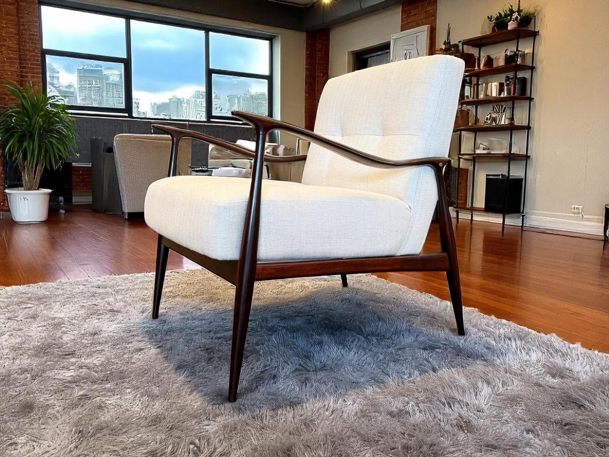 Fauteuils modernes brésiliens en bois dur et chenille, Giuseppe Scapinelli, c.C., années 1950 en vente 1