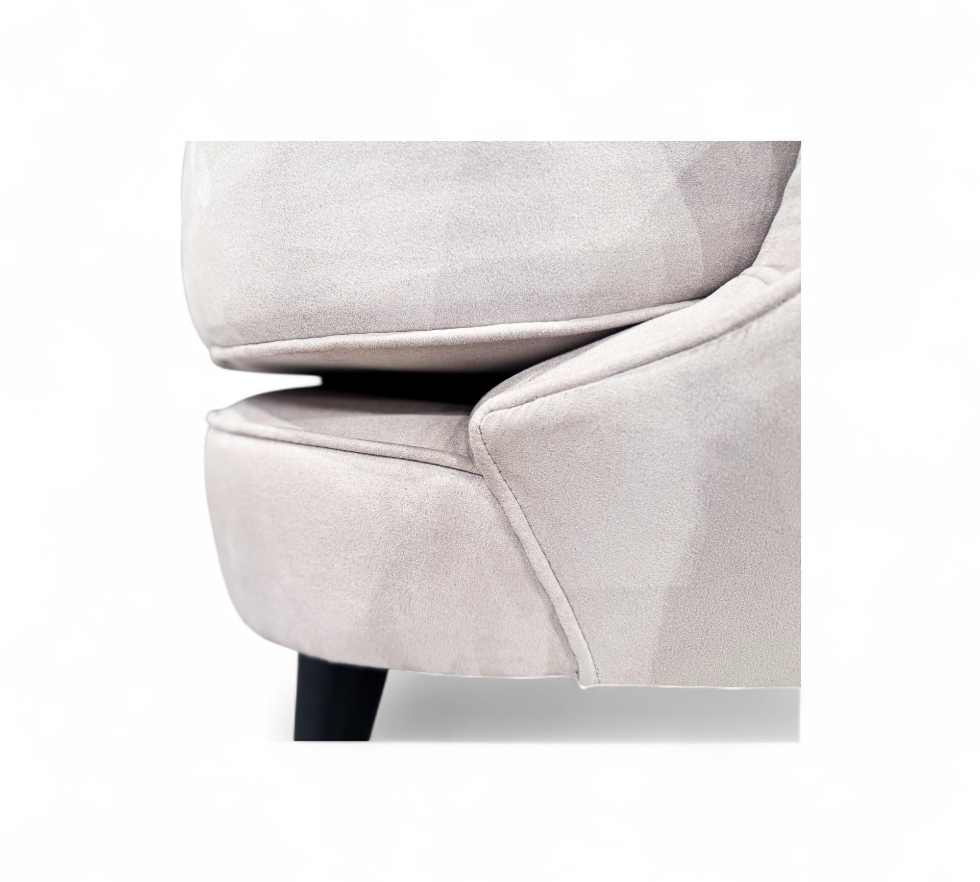 Sillones modernos brasileños de madera y terciopelo gris de Joaquim Tenreiro Brasil en venta 2