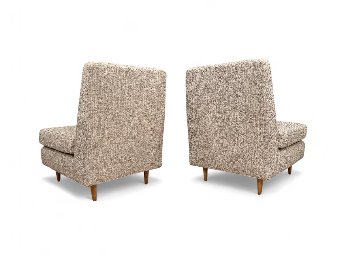 Brazilian Modern Armchairs in Hardwood & Chenille by Joaquim Tenreiro 1958 For Sale 2
