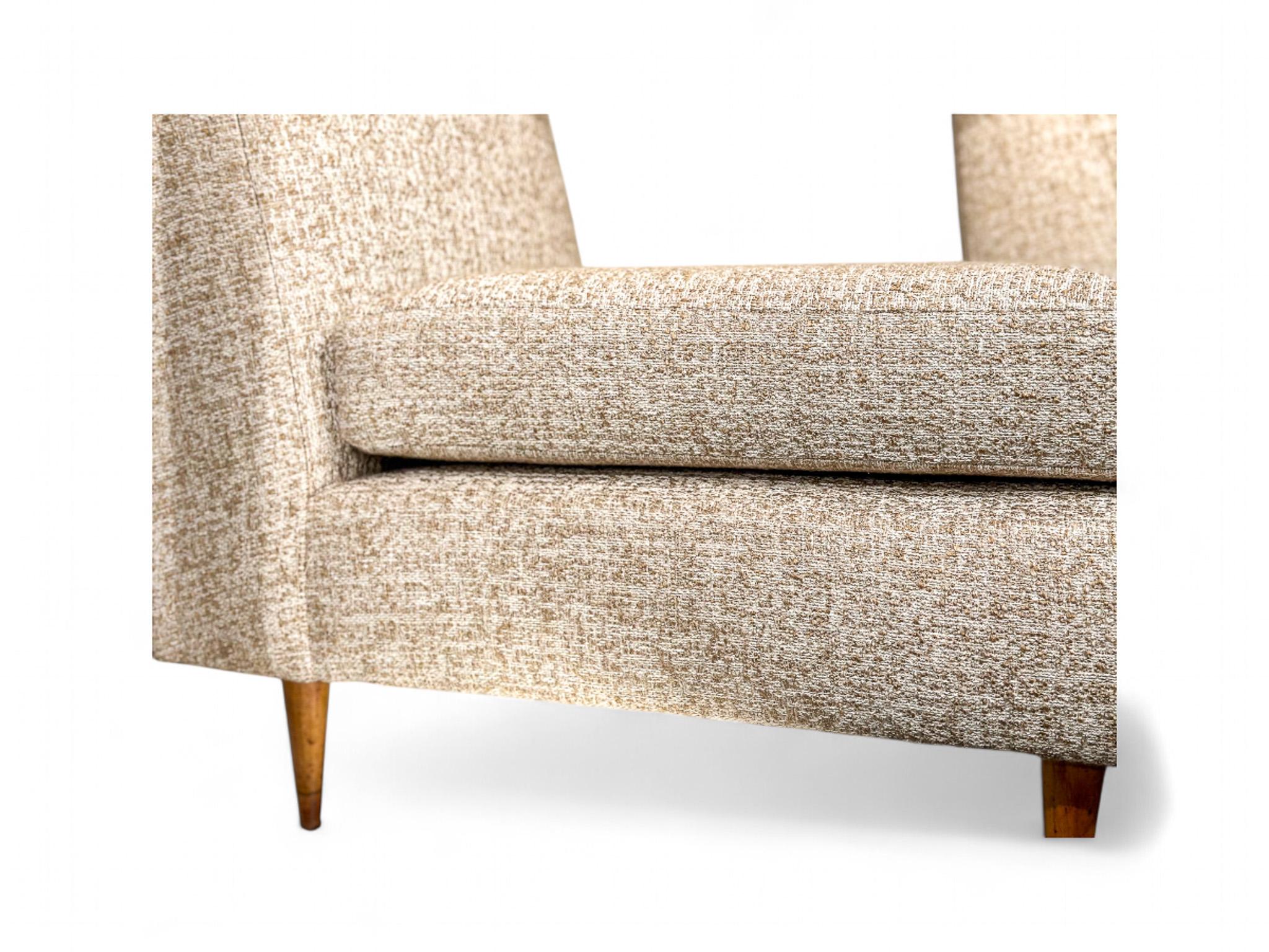 Brazilian Modern Armchairs in Hardwood & Chenille by Joaquim Tenreiro 1958 For Sale 4