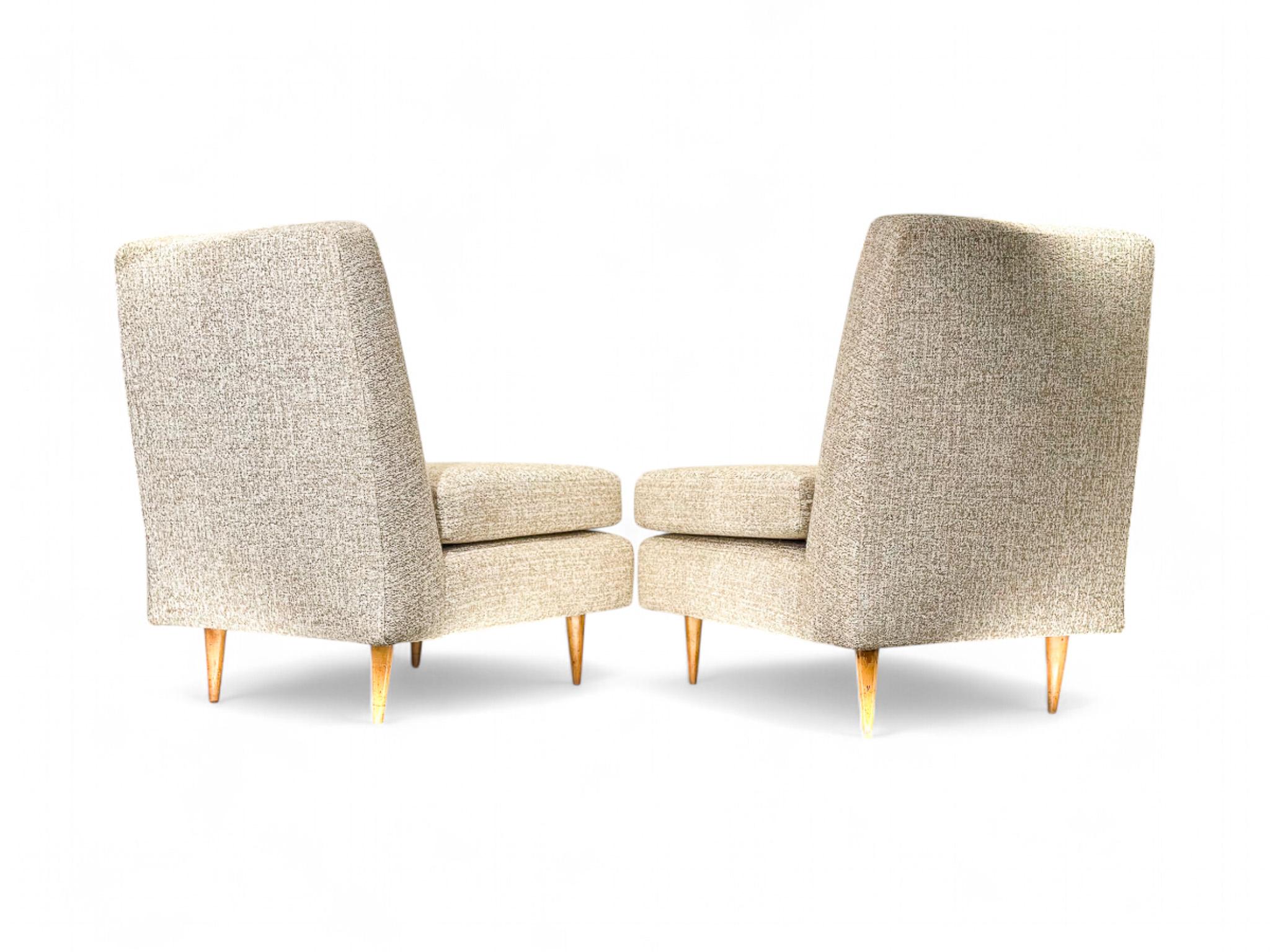 Brazilian Modern Armchairs in Hardwood & Chenille by Joaquim Tenreiro 1958 For Sale 1